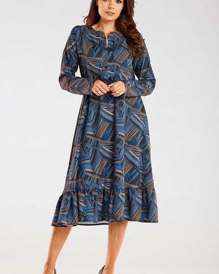 Robe midi à manches longues