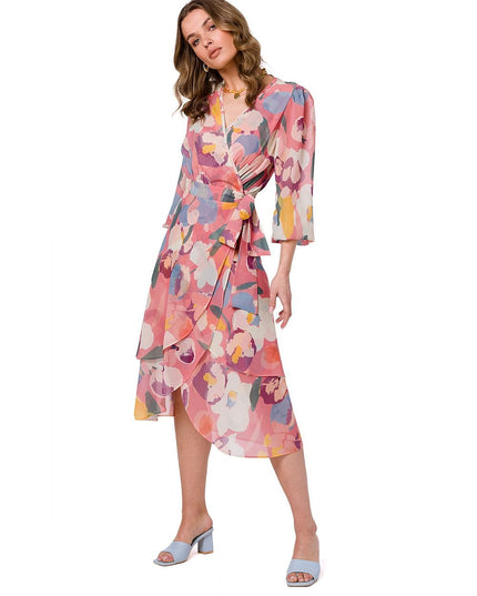 Robe en mousseline léopard