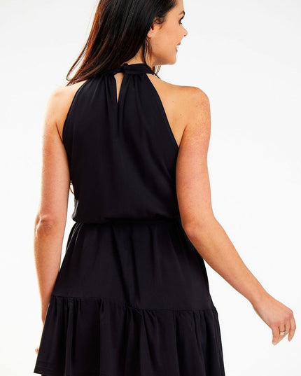 Robe ample évasée fuchsia