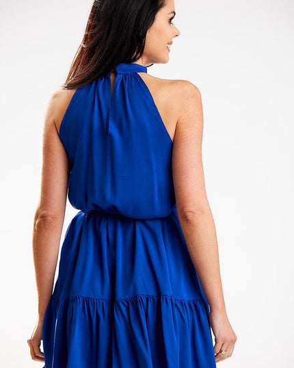 Robe ample évasée fuchsia