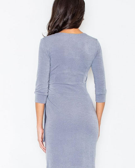 Robe portefeuille grise élégante