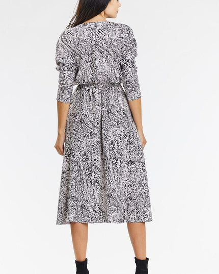 Robe midi kimono fluide