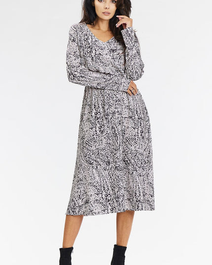 Robe midi kimono fluide