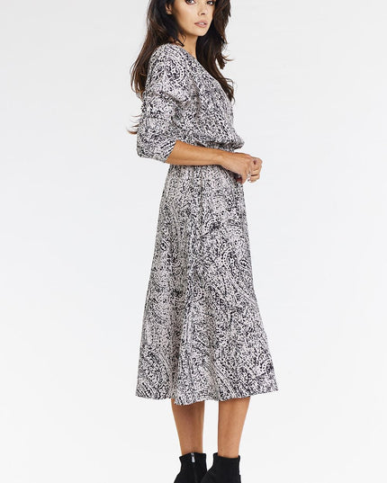 Robe midi kimono fluide