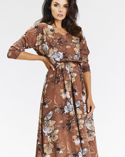 Robe midi kimono fluide