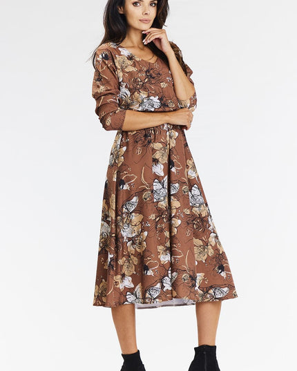 Robe midi kimono fluide