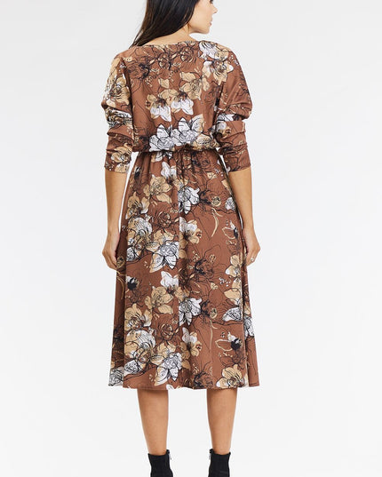 Robe midi kimono fluide