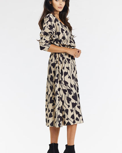 Robe midi kimono fluide