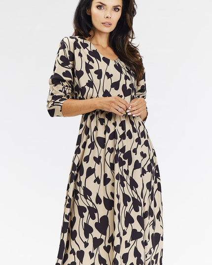 Robe midi kimono fluide