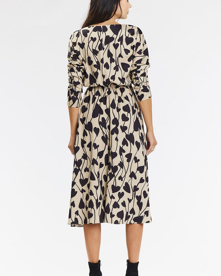 Robe midi kimono fluide