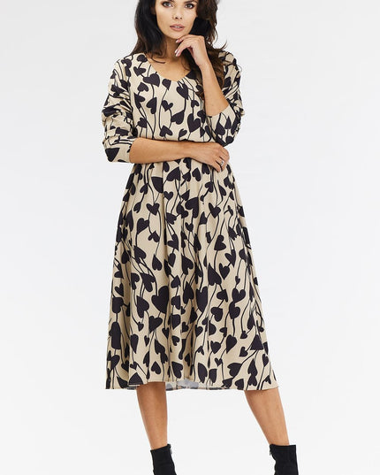 Robe midi kimono fluide