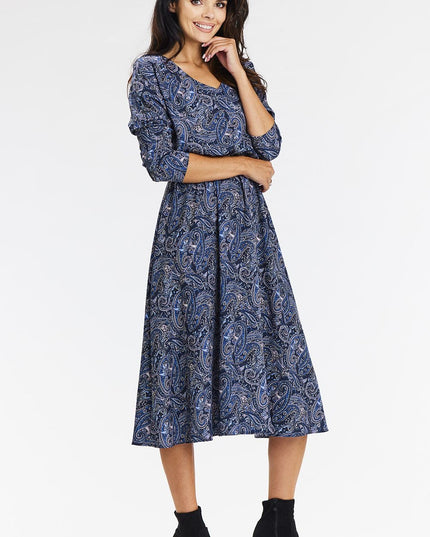 Robe midi kimono fluide