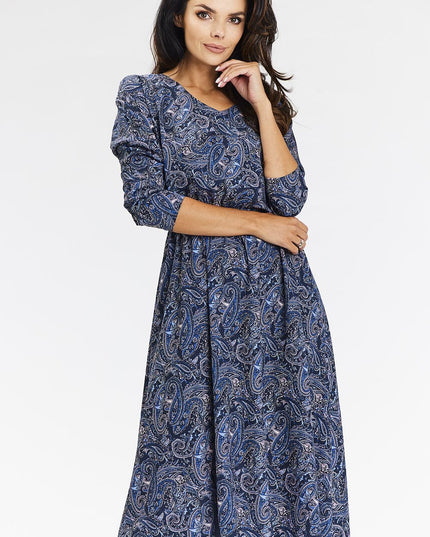 Robe midi kimono fluide