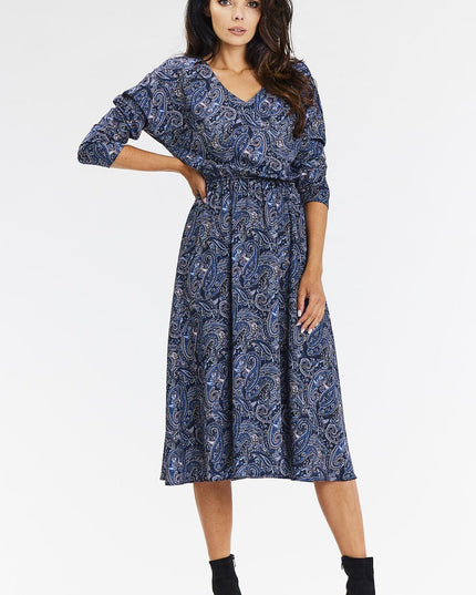 Robe midi kimono fluide