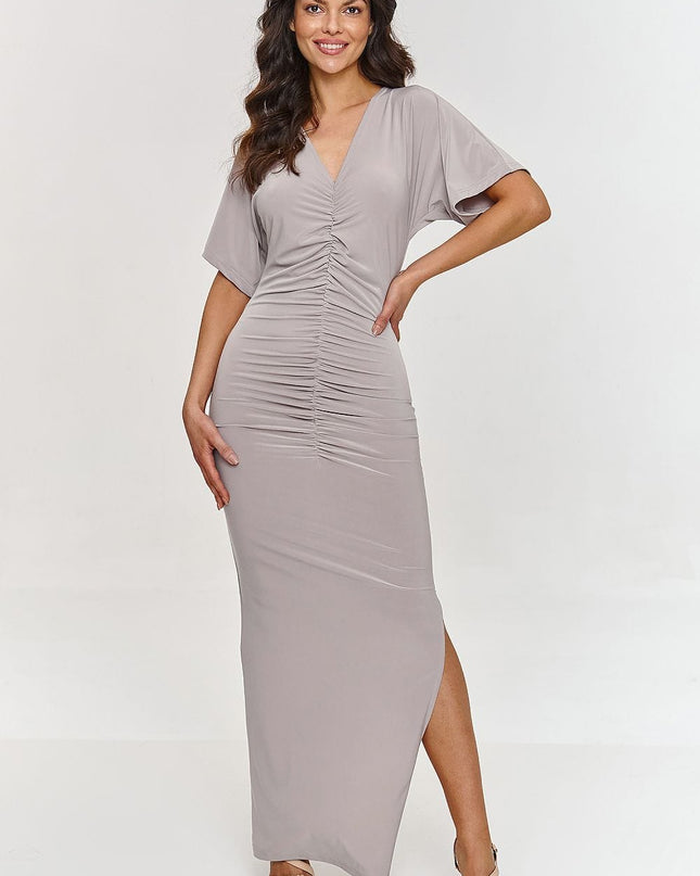 Robe maxi élégante froncée