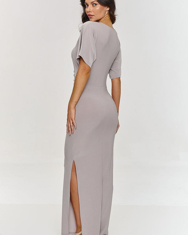 Robe maxi élégante froncée
