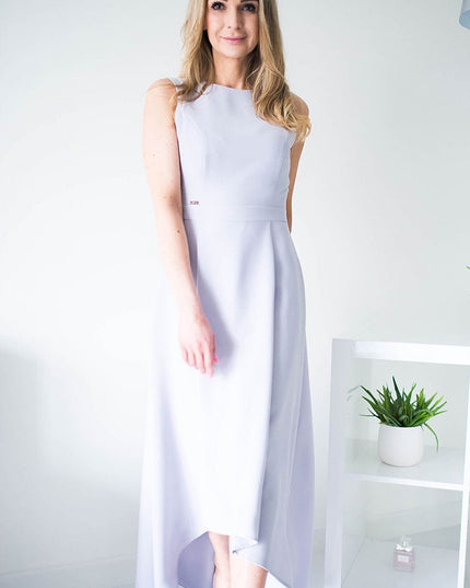 Robe bleue élégante maxi