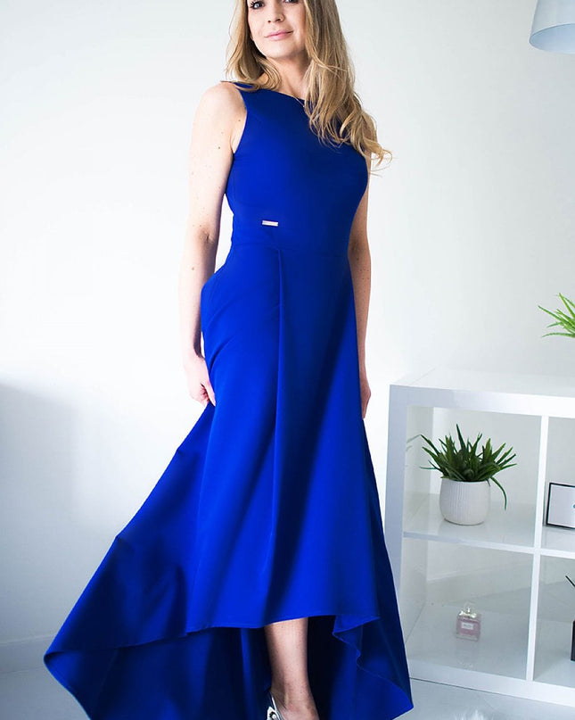 Robe bleue élégante maxi