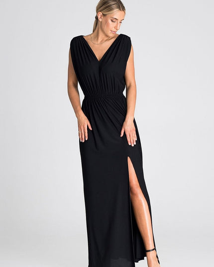 Robe longue élégante avec fente