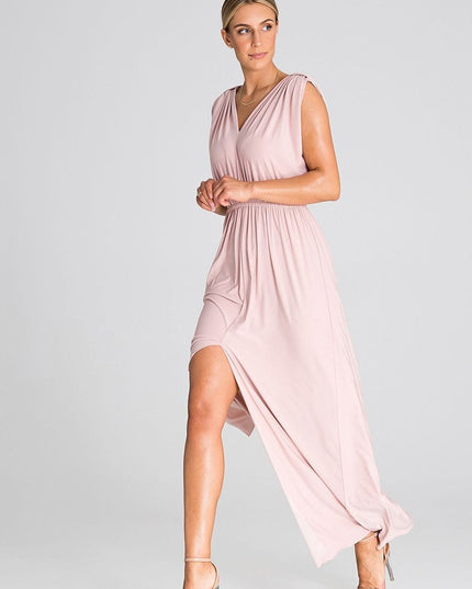 Robe longue élégante avec fente