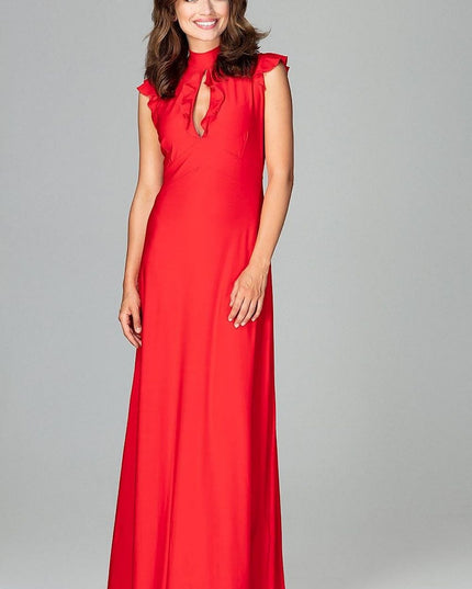 Robe maxi élégante vert émeraude