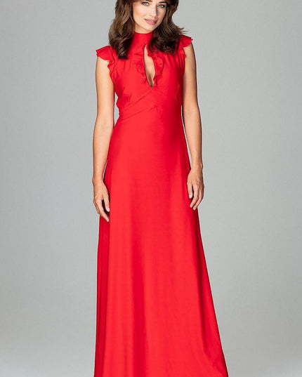 Robe maxi élégante vert émeraude