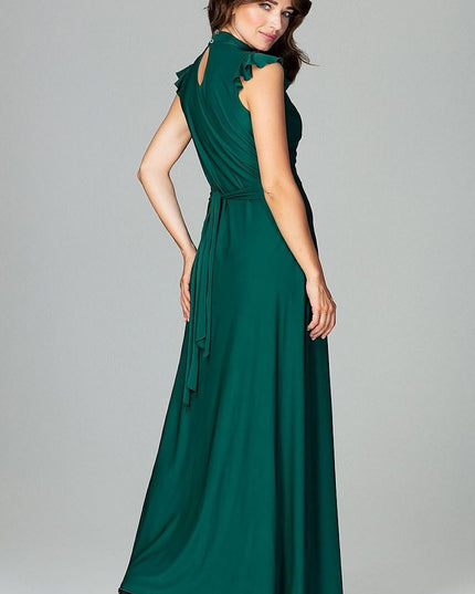 Robe maxi élégante vert émeraude