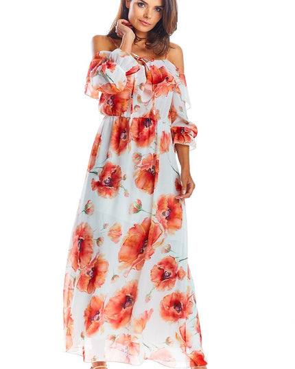 Robe maxi à fleurs