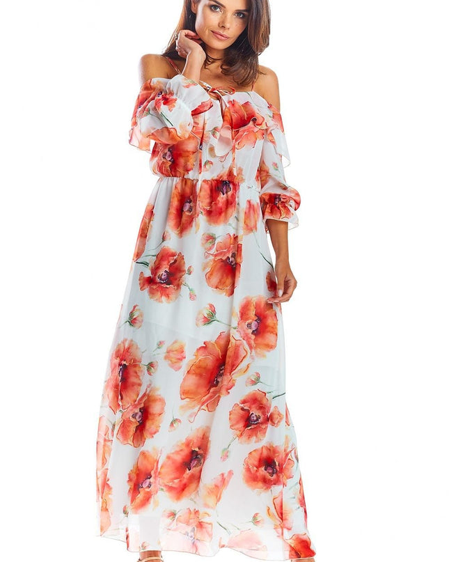 Robe maxi à fleurs