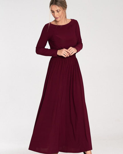 Robe maxi simple manches longues