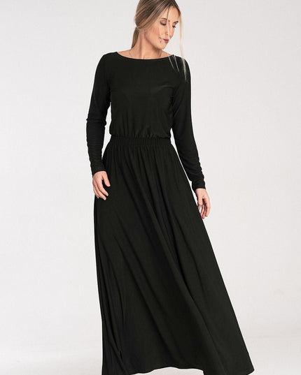 Robe maxi simple manches longues