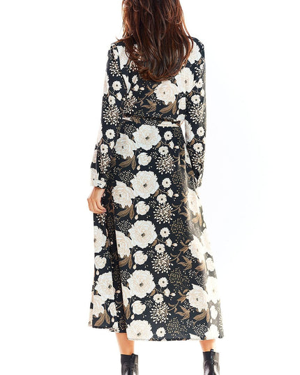Robe maxi chemise florale