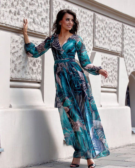 Robe maxi fluide à fleurs