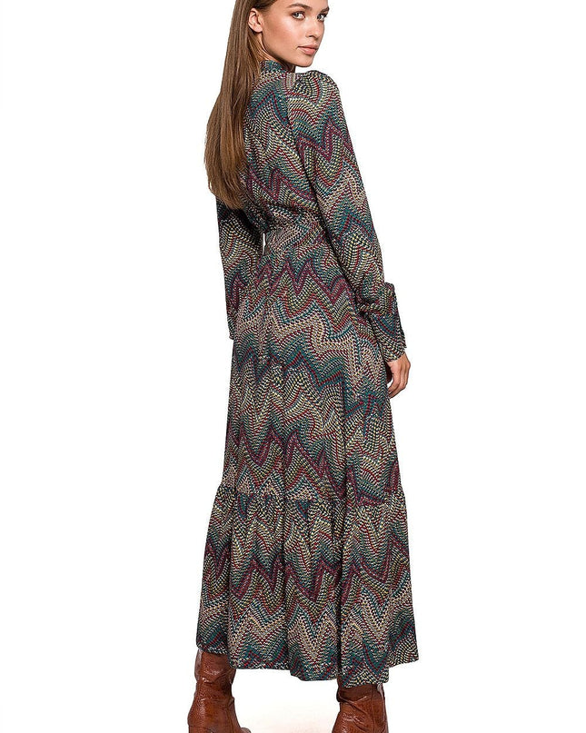 Robe longue motif aztèque