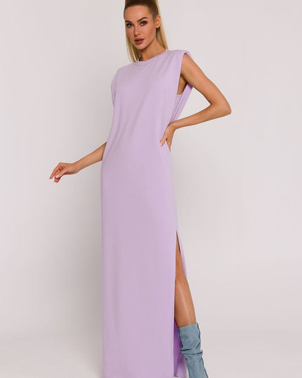 Robe longue sans manches fendue