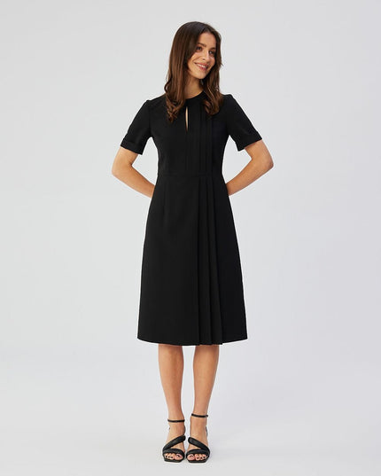 Robe élégante rose mi-longue
