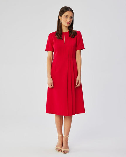 Robe élégante rose mi-longue