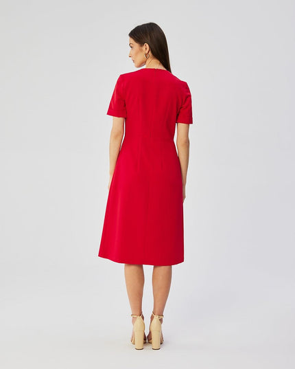 Robe élégante rose mi-longue