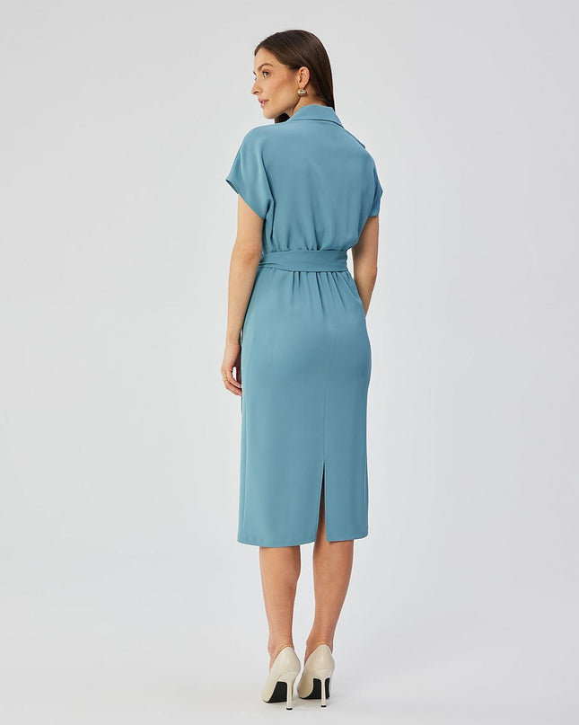 Robe midi élégante avec ceinture