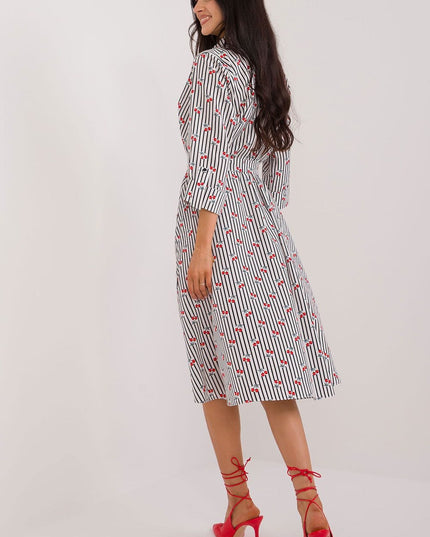 Robe chemise évasée imprimée