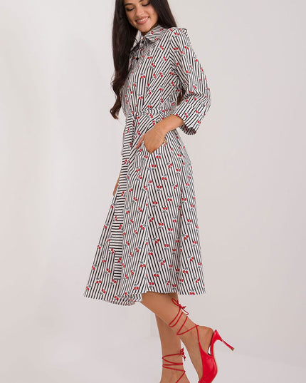 Robe chemise évasée imprimée