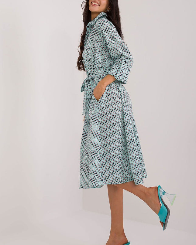 Robe chemise évasée imprimée