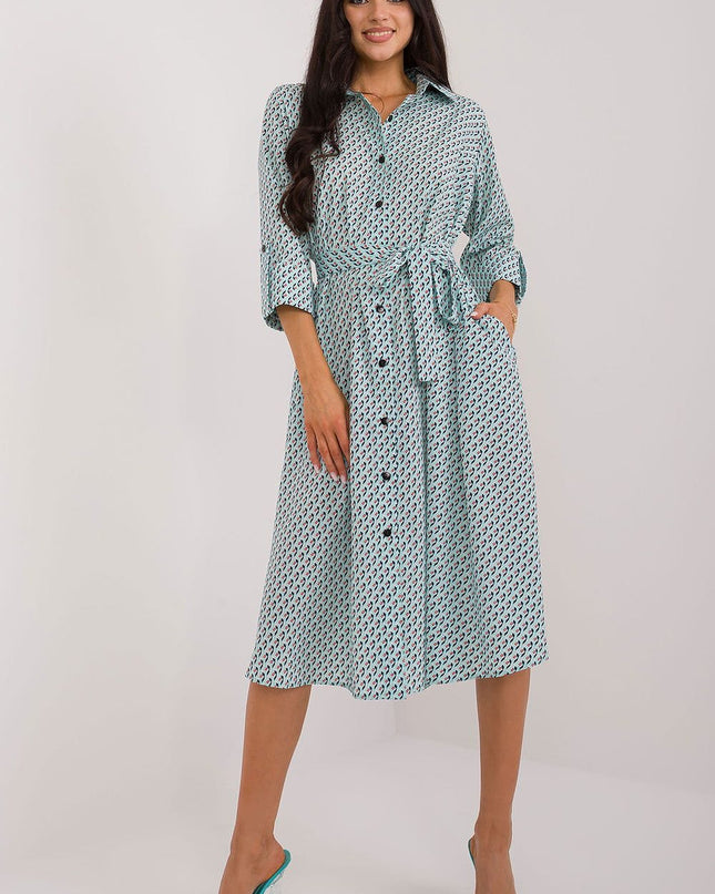 Robe chemise évasée imprimée