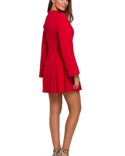 Robe noire col montant courte