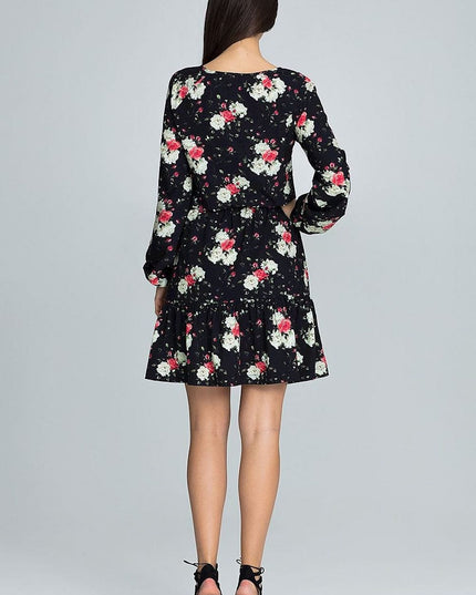 Robe légère fleurie noire