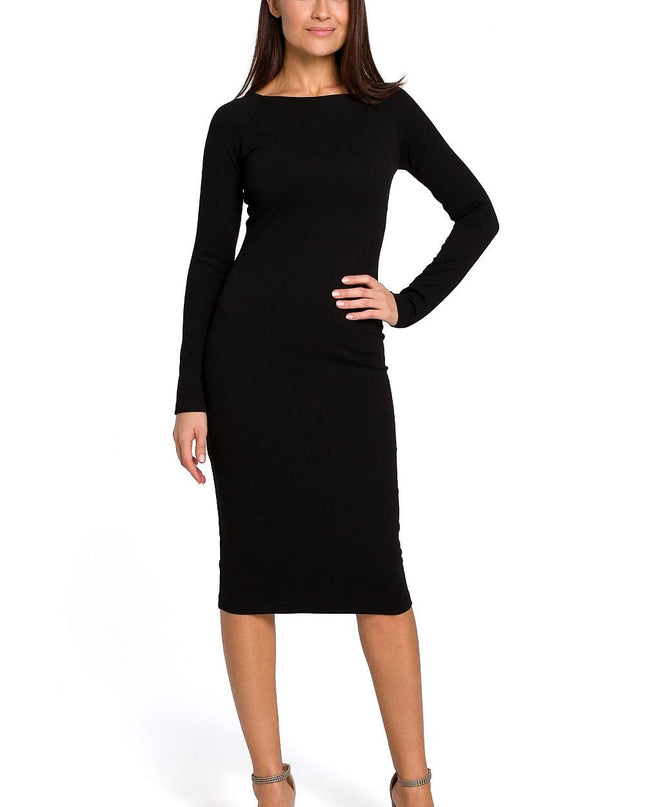 Robe tuba noire élégante