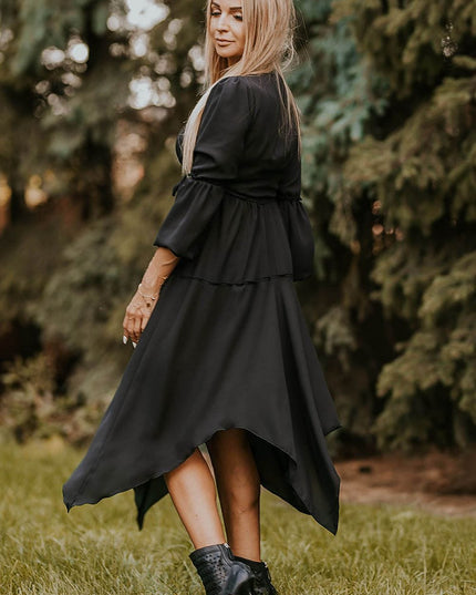 Robe noire ample élégante