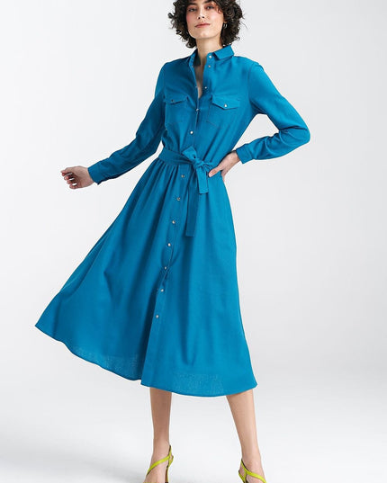 Robe midi noire élégante
