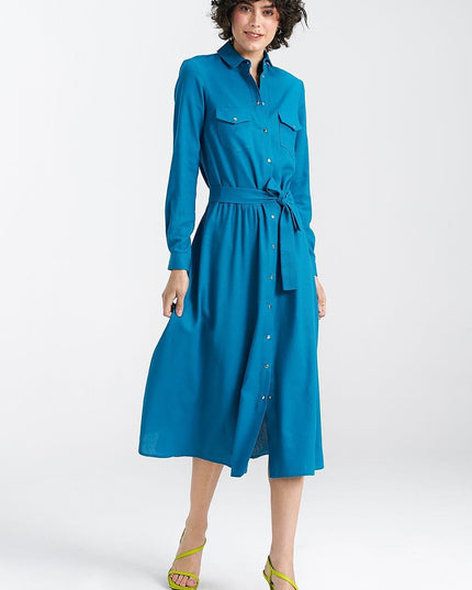 Robe midi noire élégante