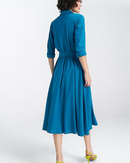 Robe midi noire élégante
